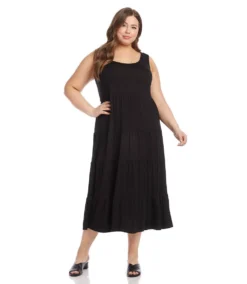 Plus Size Tiered Midi Dress 10 Plus Size Tiered Midi Dress -Ghost London L13433W black 004 d5370b12 83ce 4b7a 8a44 1fc60fc2b687