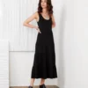 Tiered Midi Dress -Ghost London L13433 black 001 fb643955 00f3 49d7 a84e f306b8d88fe6