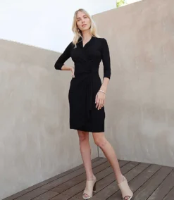 Cascade Wrap Dress 12 Cascade Wrap Dress -Ghost London L13915 black 001 44298123 0596 4a35 8a7a f5db51cbd100