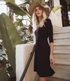 Three Quarter Sleeve A-Line Dress -Ghost London L14174 B 1a2f40ef e003 42ec aed1 f50eb68dd440