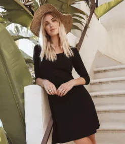 Three Quarter Sleeve A-Line Dress -Ghost London L14174 C 29399079 c0ec 4c38 a59b 023beb5d22a8