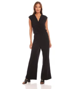 Petite Size Sleeveless Travel Jersey Jumpsuit 12 Petite Size Sleeveless Travel Jersey Jumpsuit -Ghost London L51506P BLK karenkane 2025 Spring 00 1