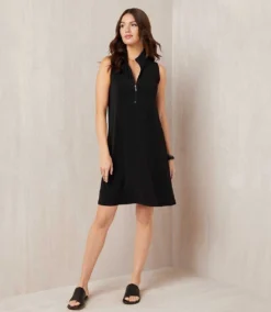 Sleeveless Zip-Up Travel Dress -Ghost London L51537 BLK 006 4a13e529 6e5d 4b87 a690 72082341e45d