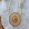 Gemstone Disc Necklace -Ghost London a2J9A1550