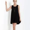 Sleeveless Maggie Trapeze Dress -Ghost London black 1 zoom e2ca220b a2b0 42ce 8f75 9966f106d6ab