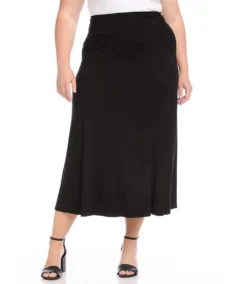 Plus Size Maxi Skirt -Ghost London karenkane 2022 fall L13036W BLK 004