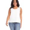 Plus Size Scoop Tank -Ghost London karenkane 2022 summer L26000W WHT 001