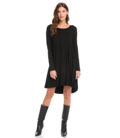 Petite Size Long Sleeve Maggie Dress -Ghost London karenkane 2022 winter 4L13233P BLK 003