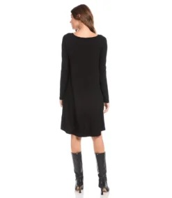 Petite Size Long Sleeve Maggie Dress -Ghost London karenkane 2022 winter 4L13233P BLK 004