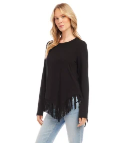 Petite Size Asymmetric Fringe Top 9 Petite Size Asymmetric Fringe Top -Ghost London karenkane 2023 fall 3L13189 BLK 004 262af678 ae84 42b8 913d ad7cb9314655