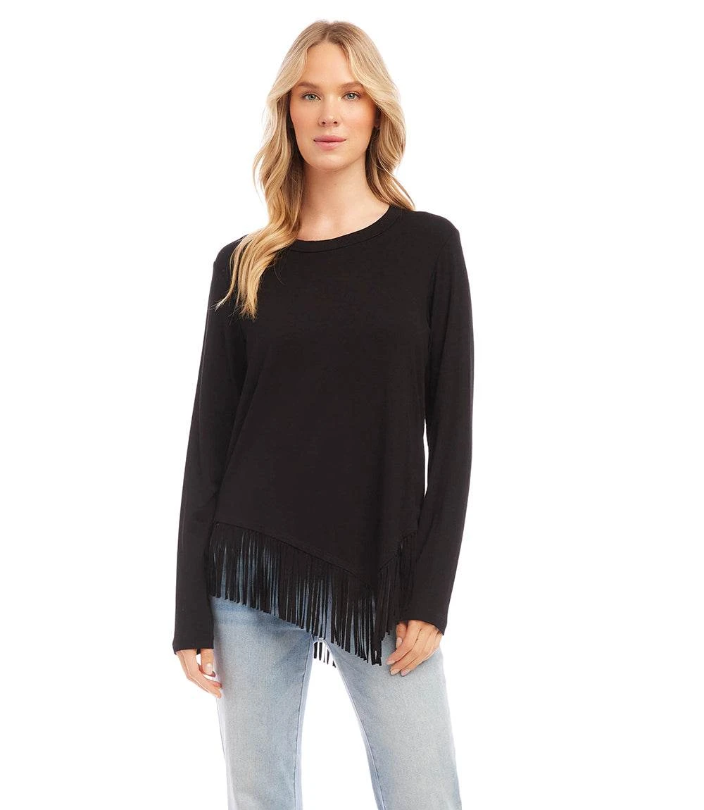 Petite Size Asymmetric Fringe Top 4 Petite Size Asymmetric Fringe Top - Image 2