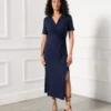 Faux Wrap Midi Dress 2 Faux Wrap Midi Dress -Ghost London karenkane 2023 spring 1L13129 NAV 007
