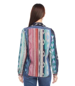 Long Sleeve Placket Top -Ghost London karenkane 2024 fall 3L10101 PRT 00 3