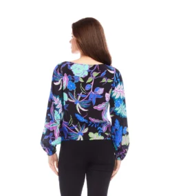 Petite Size Boatneck Drape Top -Ghost London karenkane 2024 fall 3L10400P PRT 003