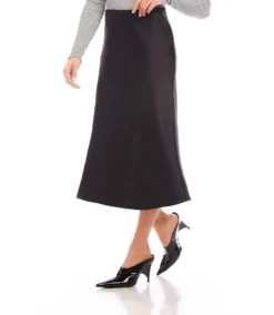 Satin Bias Cut Midi Skirt -Ghost London karenkane 2024 fall 3L11800 BLK 00 2