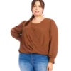 Plus Size Drape Front Top 1 Plus Size Drape Front Top -Ghost London karenkane 2024 fall 3L25009W COG 00 1