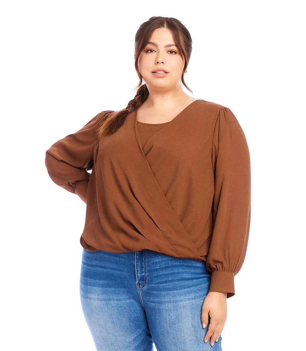 Plus Size Drape Front Top 3 Plus Size Drape Front Top
