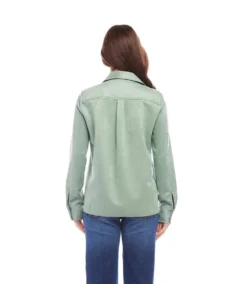 Faux Suede Shirt -Ghost London karenkane 2024 fall 3L47101 SAG 003