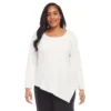 Plus Size Long Sleeve Asymmetric Top 2 Plus Size Long Sleeve Asymmetric Top -Ghost London karenkane 2024 fall 3L57509W IVO 001