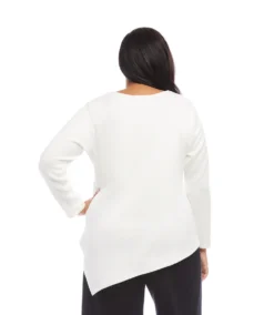 Plus Size Long Sleeve Asymmetric Top 8 Plus Size Long Sleeve Asymmetric Top -Ghost London karenkane 2024 fall 3L57509W IVO 003