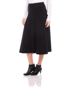 Petite Size Faux Suede Midi Skirt 9 Petite Size Faux Suede Midi Skirt -Ghost London karenkane 2024 fall 3L71500P BLK 002