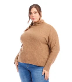 Plus Size Mock Neck Sweater 7 Plus Size Mock Neck Sweater -Ghost London karenkane 2024 fall 3N94268W WAL 00 2