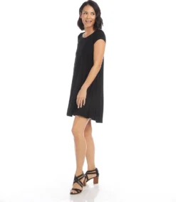 Petite Size Maggie Trapeze Dress -Ghost London karenkane 2024 spring L13343P BLK 004