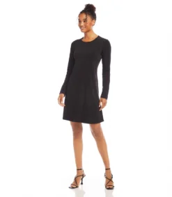 Long Sleeve Travel Jersey Dress -Ghost London karenkane 2024 spring L51501 BLK 003