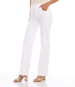 Slim Wide Leg Jeans -Ghost London karenkane 2024 spring L82000 WHI 002