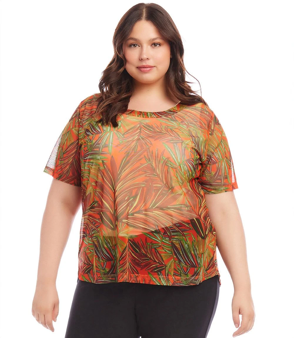 Plus Size Short Sleeve Mesh Top 3 Plus Size Short Sleeve Mesh Top