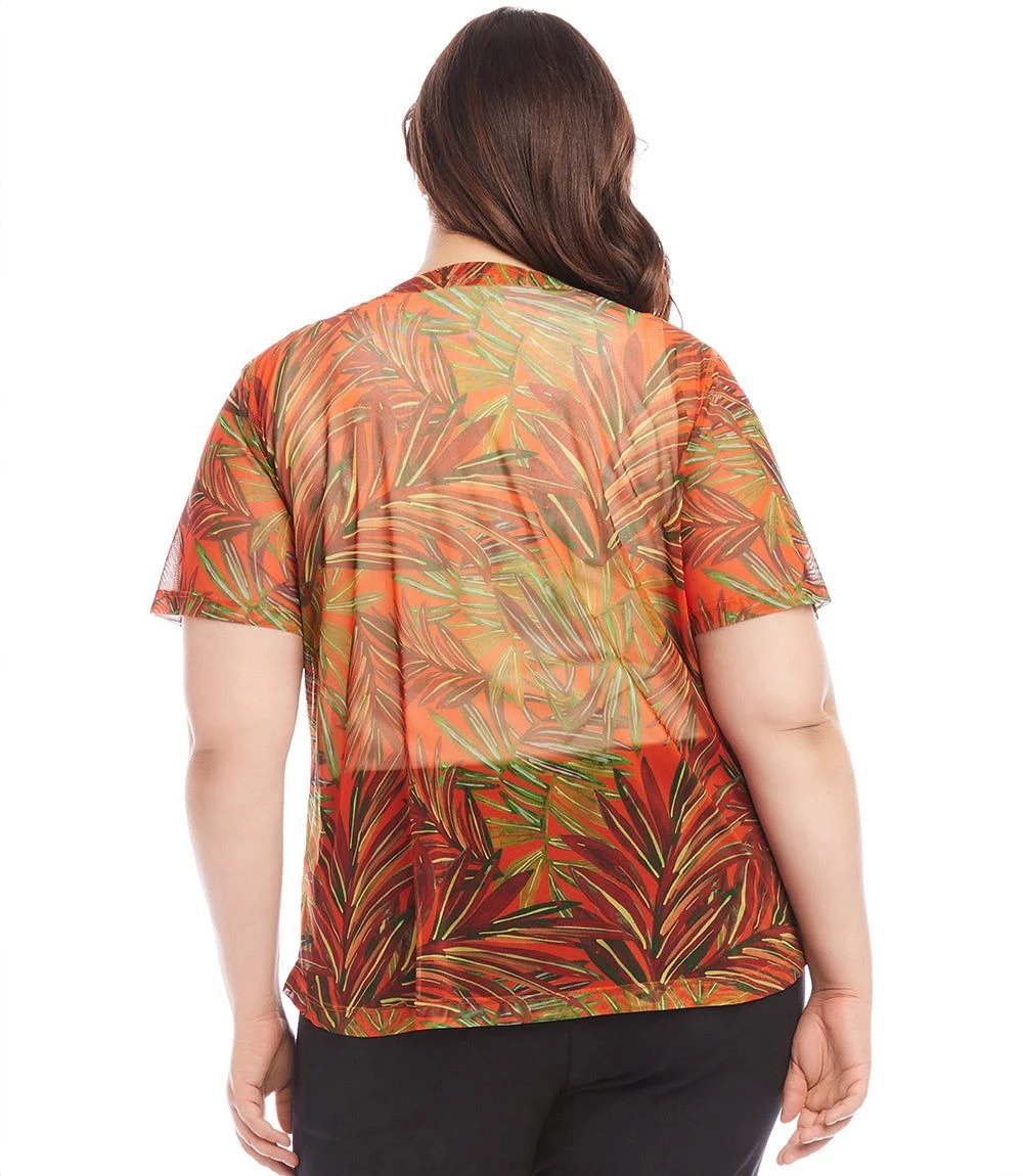 Plus Size Short Sleeve Mesh Top 5 Plus Size Short Sleeve Mesh Top - Image 3