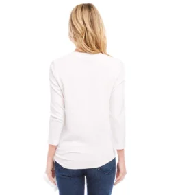 Petite Size Three Quarter Sleeve Side-Tie Top 10 Petite Size Three Quarter Sleeve Side-Tie Top -Ghost London karenkane 2024 summer L05506P OWH 003