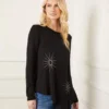 Embellished Asymmetric Top -Ghost London karenkane 2024 winter 4L13033 BLK 00