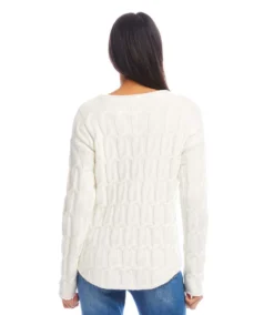Cable Shirttail Sweater -Ghost London karenkane 2024 winter 4L89839 IVO 00 3
